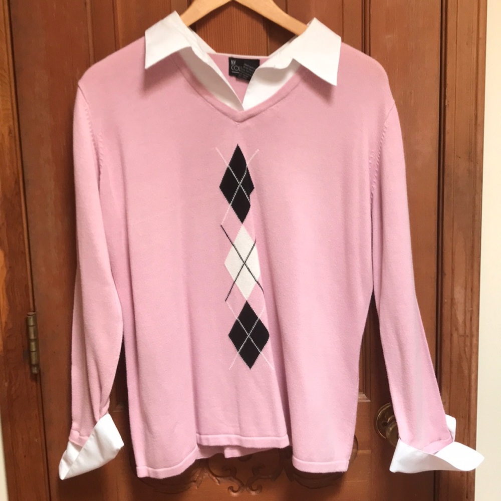 Women’s mock shirt and sweater combo